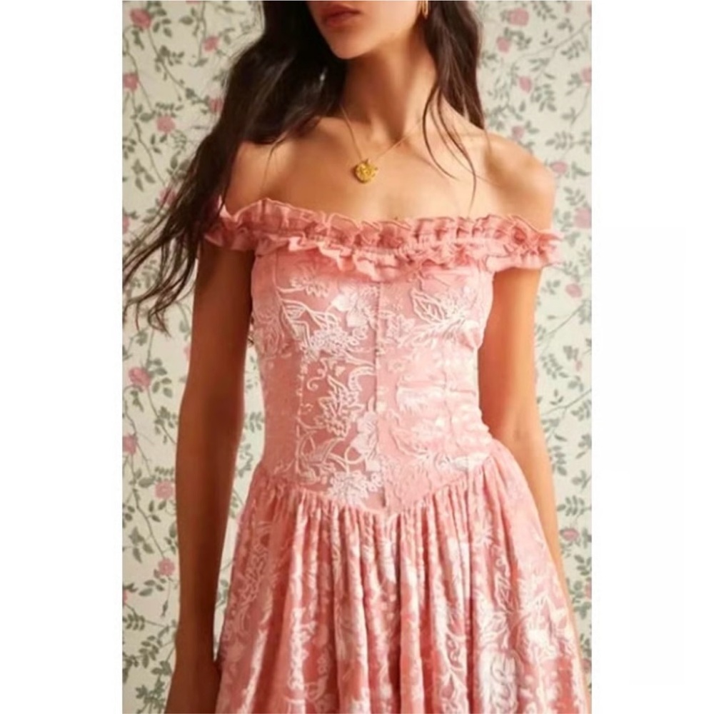 Urban Outfitters Mini Rose Pink Dress, Size Large, Formal, Cocktail Party Dress - Picture 1 of 12